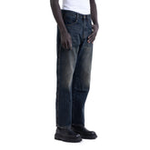 Dark Blue Washed Denim Jeans